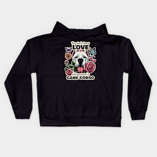 Cane Corso Valentine's day Kids Hoodie